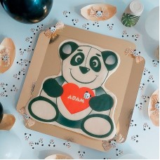 Panda cake in teddy bear shape