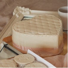 Deluxe All Hearts Cake, White - Double Height