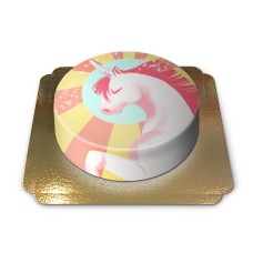 Unicorn Cake, Yellow / Red (Large(41 bits))