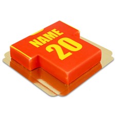 Football shirt cake, plain - different colours (Medium ((25×17 cm) 19 slices))