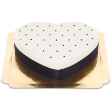 Cake Heart Deluxe Valentine - Black and White (Medium)