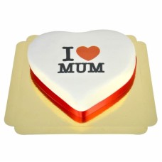 I Love Mum Heart Cake (Large)