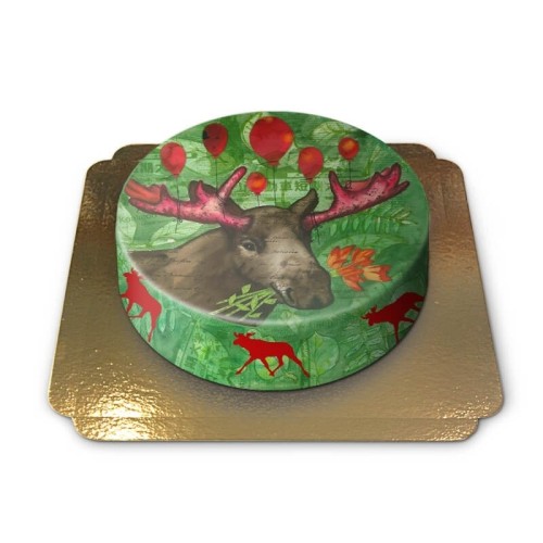 Festive moose by Pia Lilenthal (Small (18 cm(6-8 pieces)))