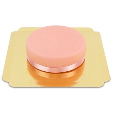 Pink cake with ribbon (Small (18 cm(6-8 pieces)))