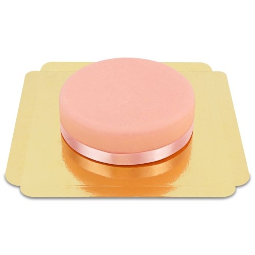 Pink cake with ribbon (Small (18 cm(6-8 pieces)))