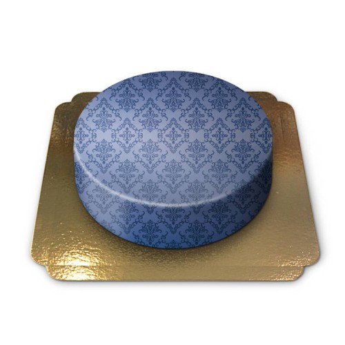 Pattern cake, blue (Small ((18 cm) 6-8 slices))