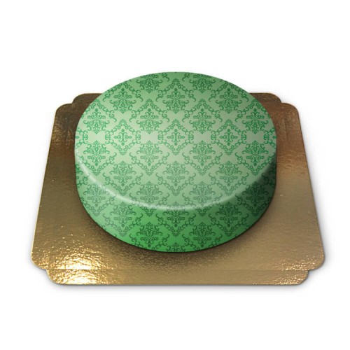 Pattern cake, green (Small ((18 cm) 6-8 slices))