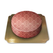 Pattern cake, red (Small ((18 cm) 6-8 slices))