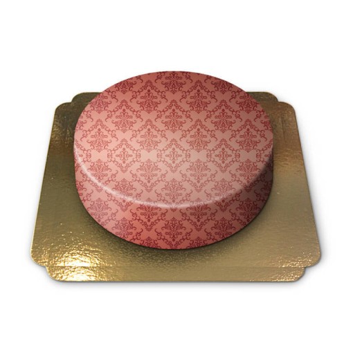 Pattern cake, red (Small ((18 cm) 6-8 slices))