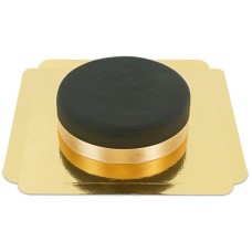 Black cake with ribbon (Large(36cm(41 Pieces)))