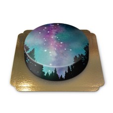 Cake with night sky (Small ((18 cm) 6-8 slices))