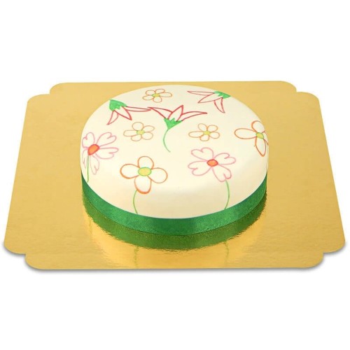 Cake with cake pens (Small (18 cm(6-8 pieces)))