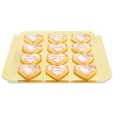 Valentine's Day cookies with love motif - red
