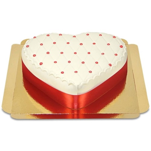 Deluxe Valentine's Day Cake, Red (Medium((25×24 cm)15 pieces))