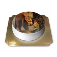 The farm elf feeds the horse - Jan Bergerlind (Large (36 cm(41 pieces)))
