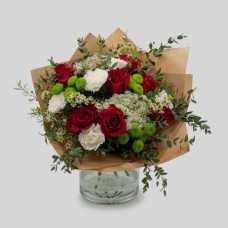 Bouquet of roses in greenery
