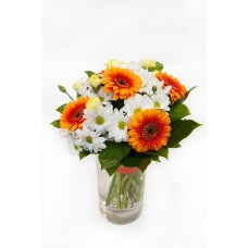 Vivid And Desirable Bouquet In The Colors Of The Sun