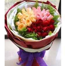 Red, Yellow and White Roses (Bundle)
