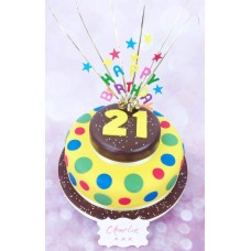 Birthday Star Burst Cake