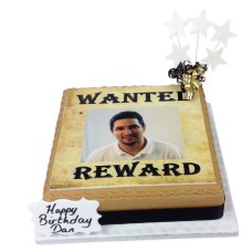 Wanted Photo Cake (8 Inch Serves 20)
