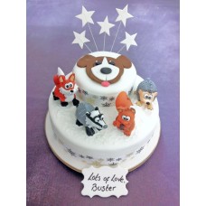 Winter Forest Friends Cake