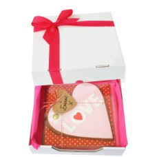 Pink Heart Valentines Biscuit
