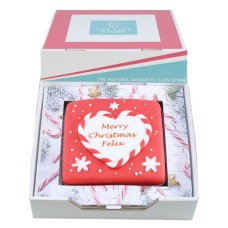 Candy Cane Gift Cake
