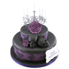 Skull & Roses Two~Tier Cake