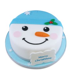 Snowman Face Cake
