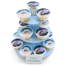 Snowman Cupcake Tower