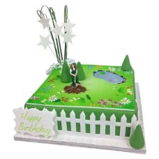 Happy Gardening Lady (8 inch Serves 20)
