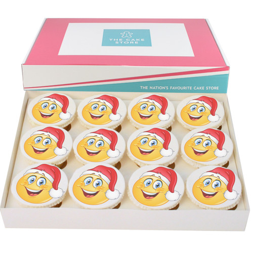 Emoji Santa Cupcakes