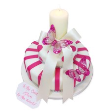 Stripes and Sparkles Two~Tier Cake