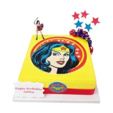 Wonder Woman Cake (8 inch Serves 20)