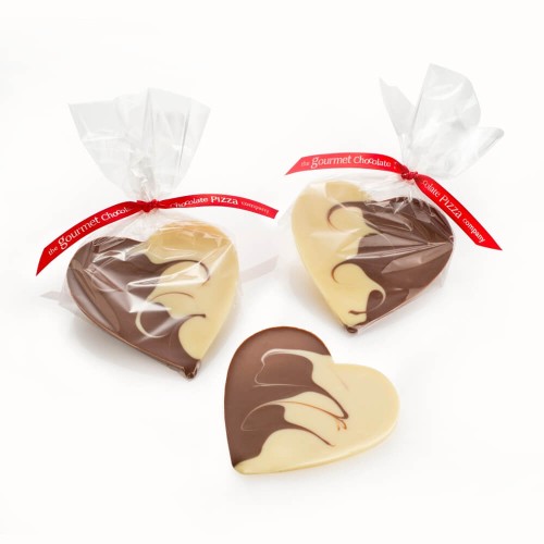 Milk & White Belgian Chocolate Hearts