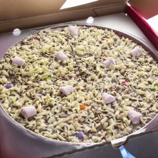 Yummy Scrummy Chocolate Pizza - with marshmallows and rainbow chocolate drops