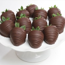 Triple Chocolate Covered Strawberries - 6 Strawberries (12 pieces)