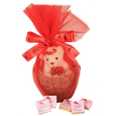 Together Forever Dark Chocolates Teddy In A Basket