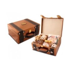 Mini suitcase hamper of chocolates, dry fruits and other goodies