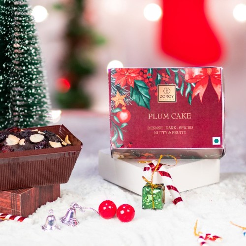 Luxury Chocolate Delicious Rich Eggless Plum cake Mixed With Dry Fruits - 175 Grams 100% Veg