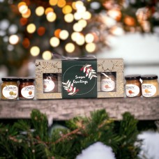 LUXURY CHOCOLATE Sleigh Hamper | Box of 4 fruit bars | Pack of handcrafted cookies | 175G rich alcohol free dense plum cake | Studded candle | 100G Pure Belgian chocolate coated butterscotch nuts