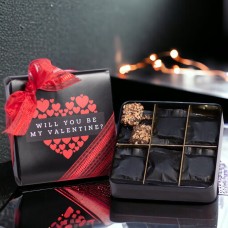 Luxury Chocolate Valentine Message Almond Buttercrunch Tin 130g Gift Hamper For Girlfriend | Boyfriend Anniversary Gifts For Wife | Husband | Love Chocolates | Chocolate Hamper For Couples