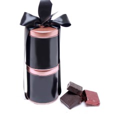 Twin set of 2 Dark Chocolate Tins