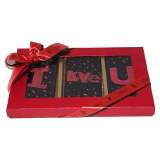 I Love You S Et Of 3 Belgian Bars- And 70% Dark, Roasted Almonds And Pure Milk