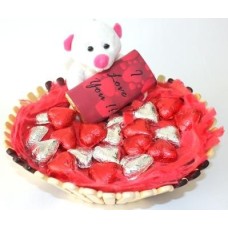 Love Teddy Chocolate Basket